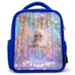 Fee - Elf - Regenboog Kinderrugzak - Blauw middel -3d