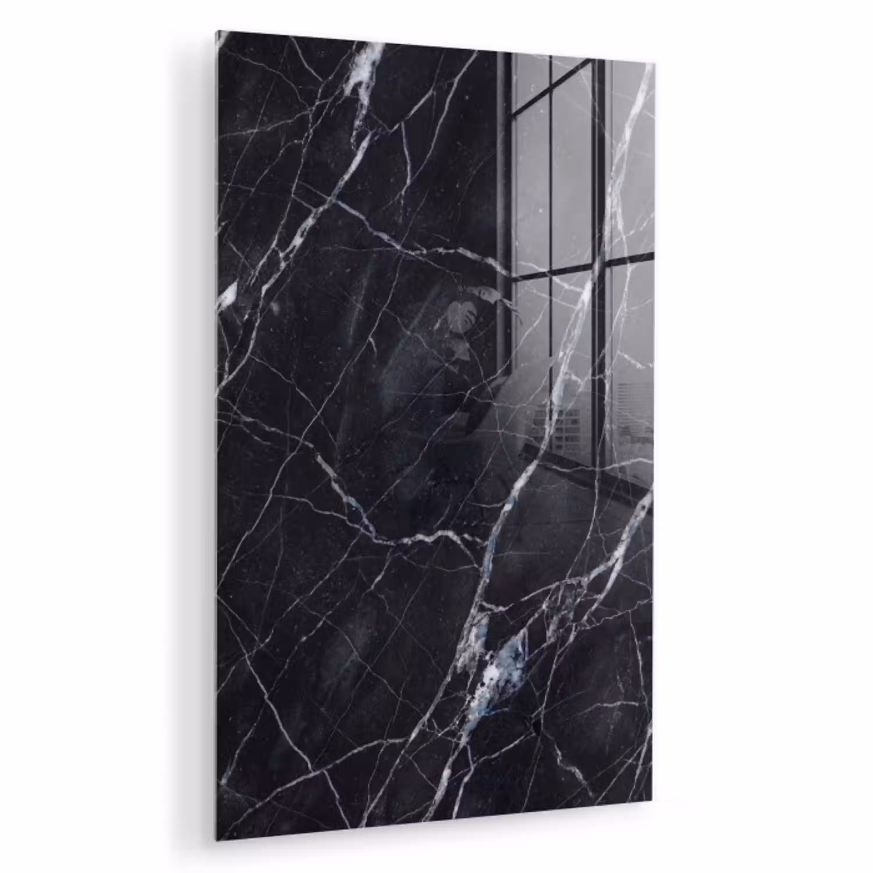 Marmer - Patroon - Modern - Zwart - Wit plexiglas 5mm klein -zzzproduct_nieuw