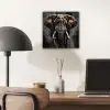 Olifant - Watercolor - Wilde dieren - Luxe aluminium wit klein -sfeer5