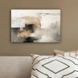 Kunst - Abstract - Grijs - Industrieel canvas 2cm klein -sfeer3