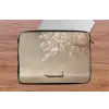 Bloesems - Wit - Boot - Minimalistisch laptophoes neopreen klein -tafel