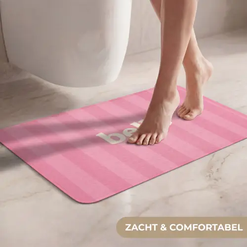Roze - Gestreept - Belle WCmat klein -USP_ZachtNL