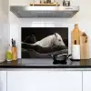 Paarden - Zwart - Wit - Kudde Inductie beschemer met haakjes klein -sfeer2