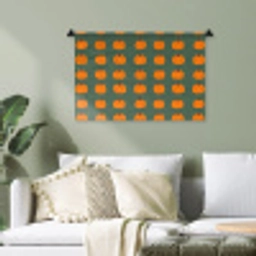 Pompoen - Patroon - Oranje Wandkleed katoen klein 269 -sfeer7