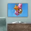 Ballonnen - Goud - Stervorm - Roze canvas 2cm klein -sfeer4