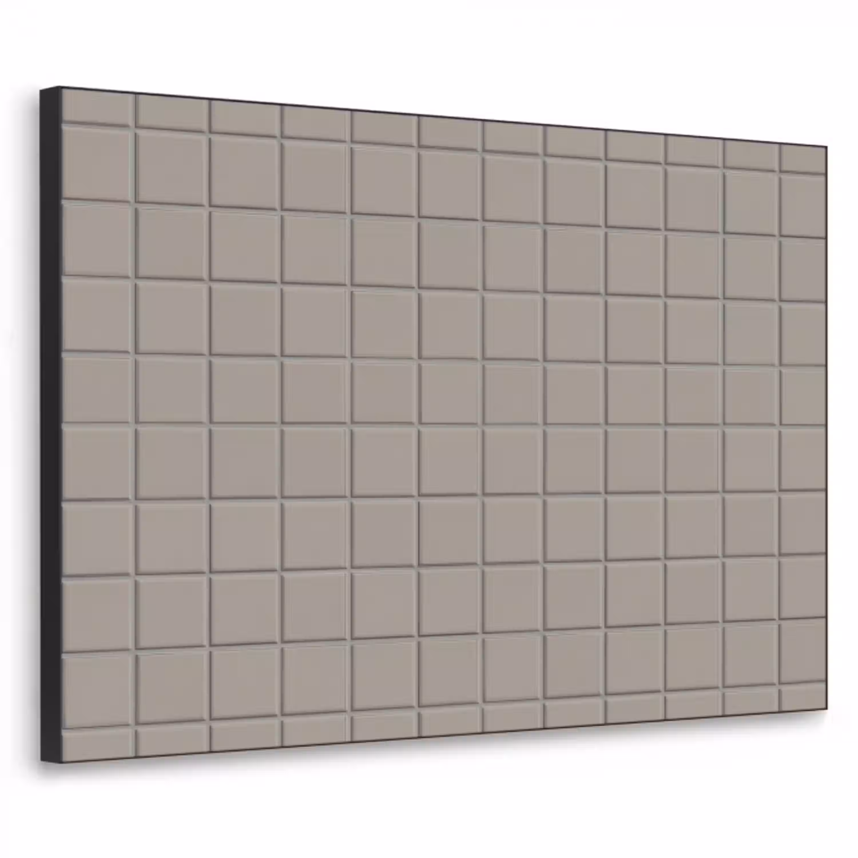 Tegel - Patroon Kiezel - Grijs Textielframe zwart klein 947 -3d