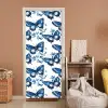 Blauw - Vlinders - Bloemen - Wit deurposter klein 289 -sfeer1