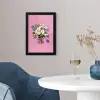 Bloemen - Quote - Kaartje - Kleurrijk fotolijst zwart zonder passe partout klein -sfeer4