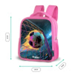 Neon - Net - Voetbal - Kleurrijk Kinderrugzak - Roze middel -productfoto_formaten