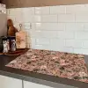 Bloemen - Klassiek - Roze Inductie beschermer vinyl 3mm klein 276 -sfeer3