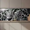 Luipaard - Zwart - Wit - Oog keuken achterwand 2 middel zz_3dshopping