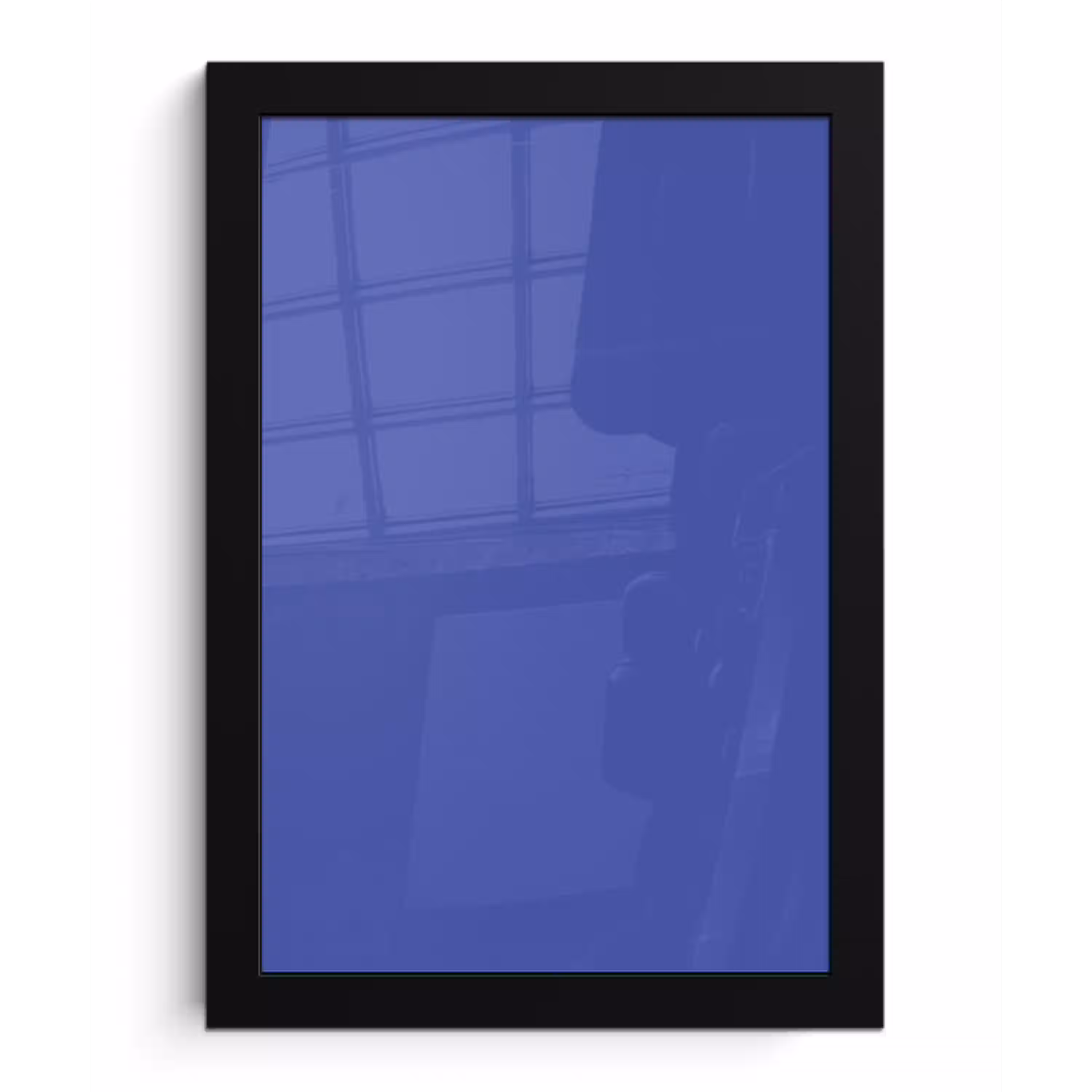 Chinese - Blue - Blauw fotolijst zwart zonder passe partout klein 224 -3d