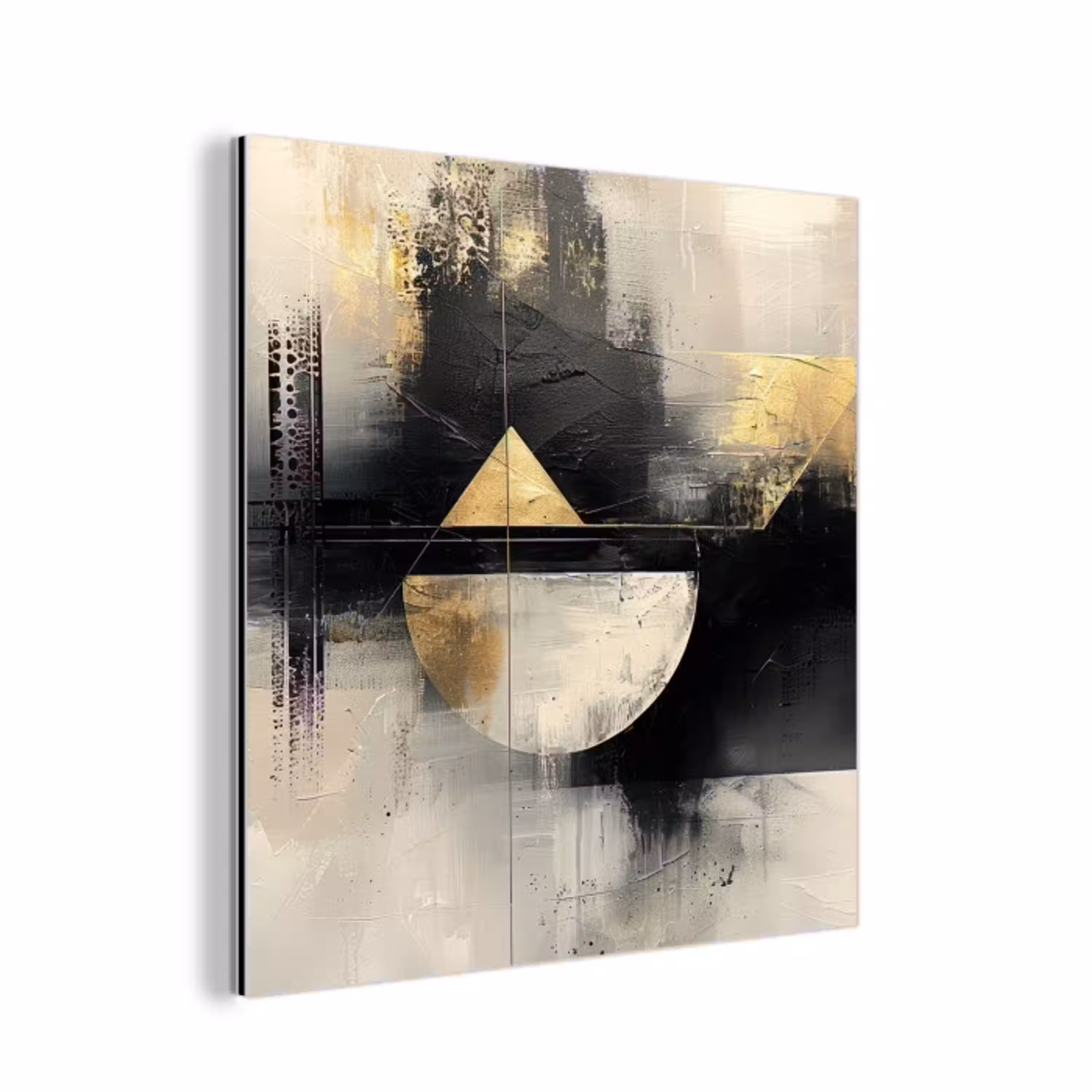 Abstract - Zwart - Verf - Modern aluminium wit klein -3d