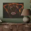 Schotse Hooglander - Koe - Portret - Dieren PET vilt klein -sfeer2