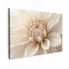 Bloem - Dahlia - Wit Tuinposter op houten frame 2 cm dik klein -3d
