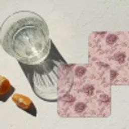 Reliëf - Pioenrozen - Roze onderzetter kurk middel 366 -sfeer4
