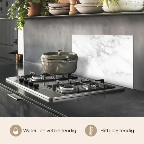 Marmer - Grijs - Wit - Marmerstructuur keuken achterwand spatscherm klein -usp_NL