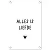 Spreuken - Alles is liefde - Quotes - Bløf tuinposter los doek klein -3d