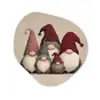 Kabouters - Kerst - Sneeuw - Puntmutsen Wandcirkel Organisch Forex 3mm klein -3d