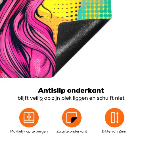 Zonnebril - Vrouw - Zonnig - Geel Inductie beschermer vinyl 3mm klein -zzzzzzz-td-onderkant