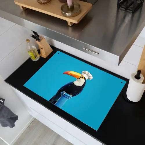 Tucan - Sokkel - Vogel - Koksmuts Inductie beschemer met haakjes klein -sfeer1