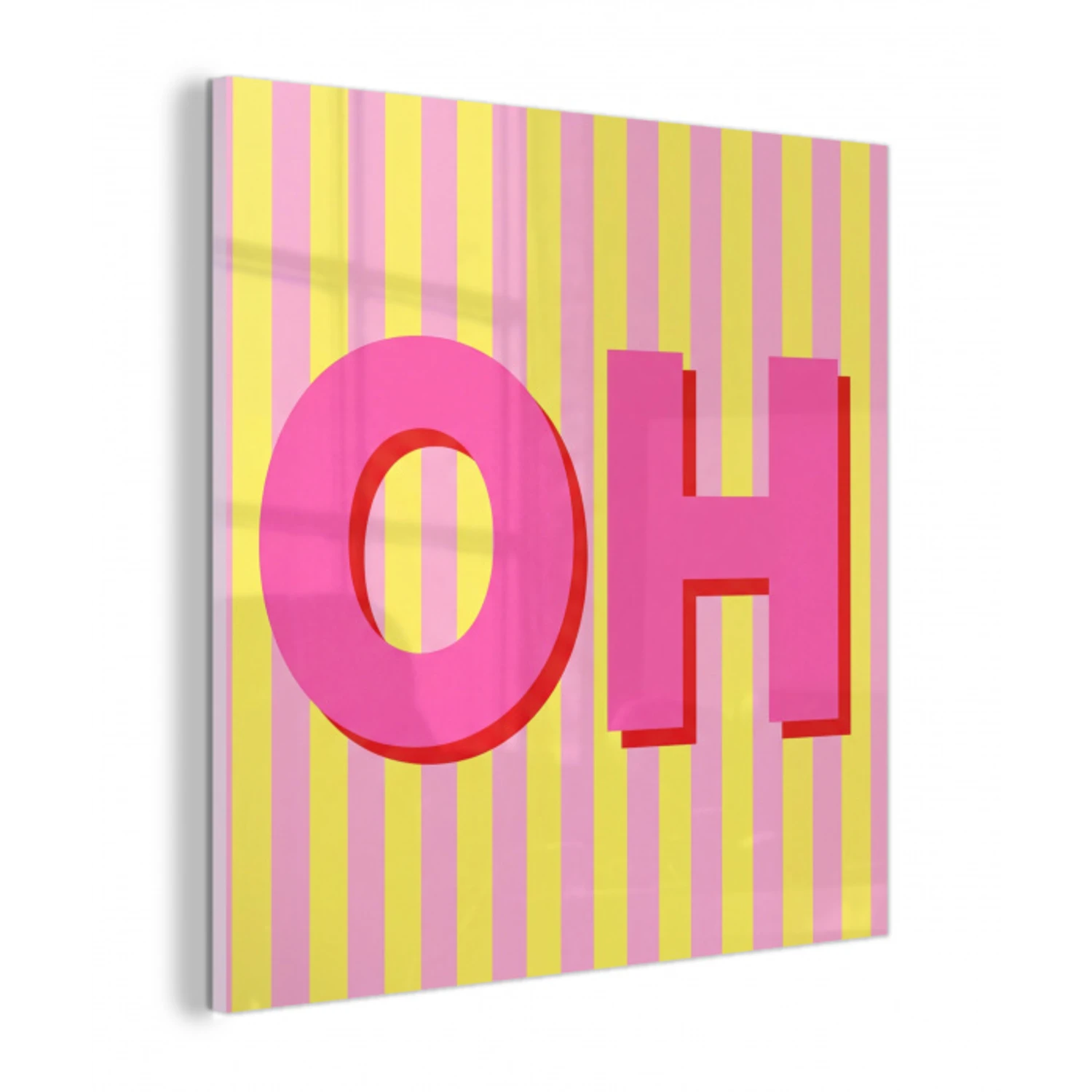 Tekst - Strepen - Roze plexiglas 5mm klein -z3d