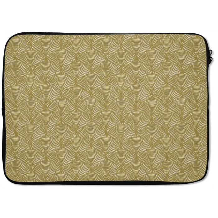 Waaier - Geometrisch - Groen laptophoes neopreen klein 279 -zkaufland3dotto