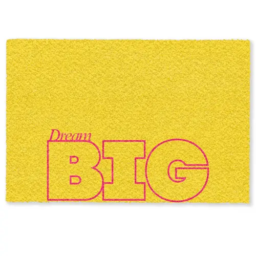 Dream big - Geel - Grafisch Deurmat klein -zkaufland3d
