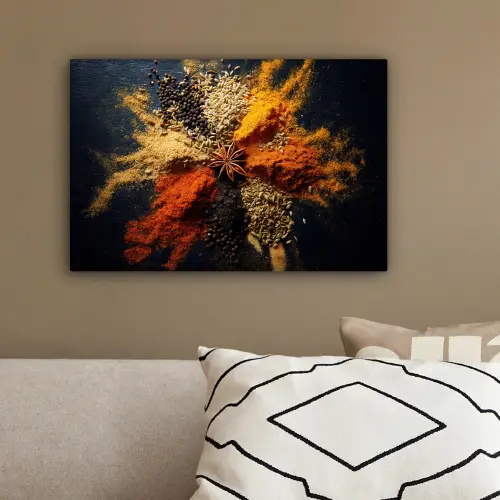 Specerijen - Explosie - Oranje canvas 2cm klein -sfeer3