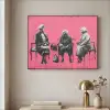 Graffiti - Roze - Street art - Vrouwen Textielframe zwart klein -sfeer2