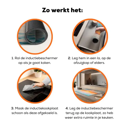 Zee - Zeilboot - Zonsondergang Inductie beschermer vinyl 3mm klein -zzzzzzz-td-werking