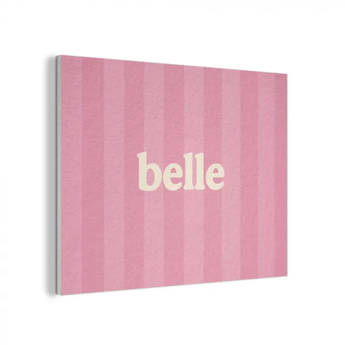 Roze - Gestreept - Belle PET vilt klein -3d