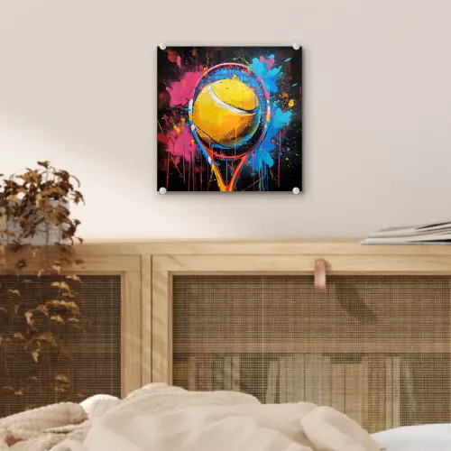 Graffiti - Tennis - Sport - Racket plexiglas 5mm klein -sfeer4