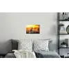 Hert - Dieren - Zonsondergang - Winter - Heide - Natuur Muursticker klein -slaapkamer