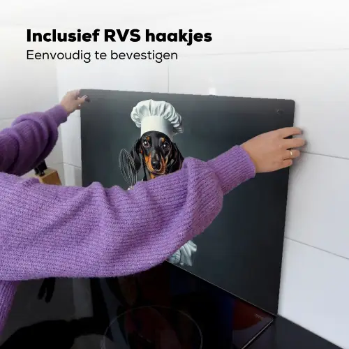 Hond - Garde - Kok Inductie beschemer met haakjes klein -ky-ophangen-nl
