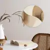 Retro - Geometrische lagen - Aardetinten Wandcirkel kunststof plaat 5mm dik klein -sfeer4