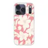 Bloemen - Patroon - Roze - Wit Telefoonhoesje iPhone 17 Pro klein -3d