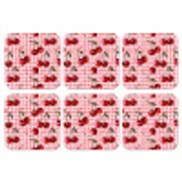 Kersen - Blokken - Rood onderzetter kurk middel 366 -3d