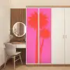 Palmbomen - Modern - Roze deurposter klein -sfeer3