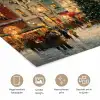 Kerstsfeer - Stadsplein - Kleurrijk poster papier klein -closeup_NL