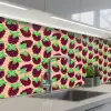 Frambozen - Rood - Roze - Patroon keuken achterwand 2 middel 871 -3d_schuin