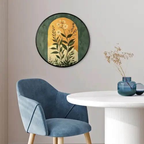 Plant - Bloemen - Wit Fotolijst rond zonder passe partout klein -sfeer2