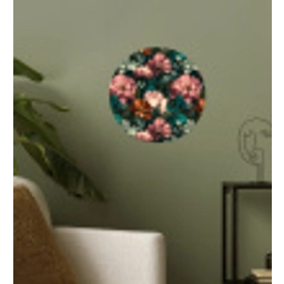 Bloemen - Schilderachtig - Patroon - Roze Wandcirkel behangsticker klein 186 -sfeer2