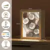 Kokosnoten - Bruin - Shaduw Light Box met kabel (Tafellamp) klein -USP_NL