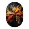 Specerijen - Explosie - Oranje Wandcirkel Ovaal Glas middel -3d