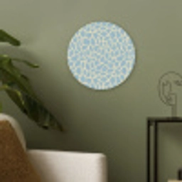 Giraf - Modern - Blauw Akoestische PET Vilt - Rond klein 838 -sfeer2