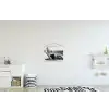Glamour - Modern - Zwart - Wit textielposter latten blank klein -kinderkamer