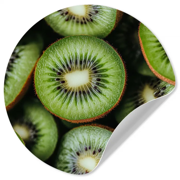 Kiwi - Fruit - Groen Wandcirkel behangsticker klein -3d