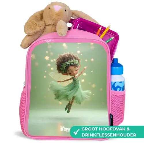 Dansende fee in groen licht Kinderrugzak - Roze middel -inhoud_NL