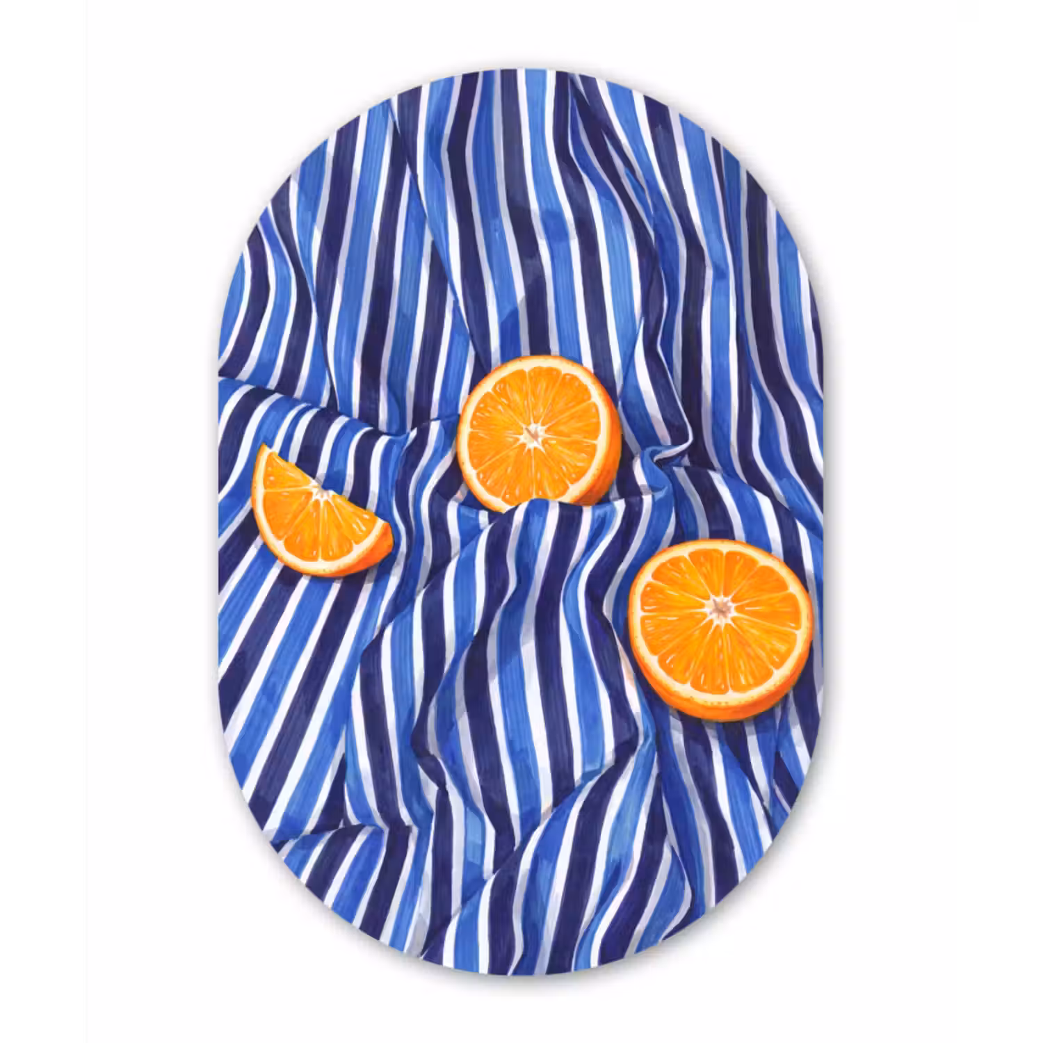 Muurovaal - Glas - Eten - Fruit - Oranje